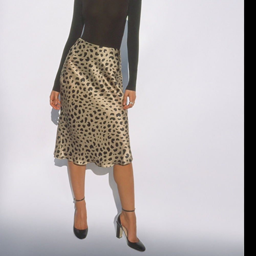 NWOT Realisation Par Tan and Black A-Line Skirt
